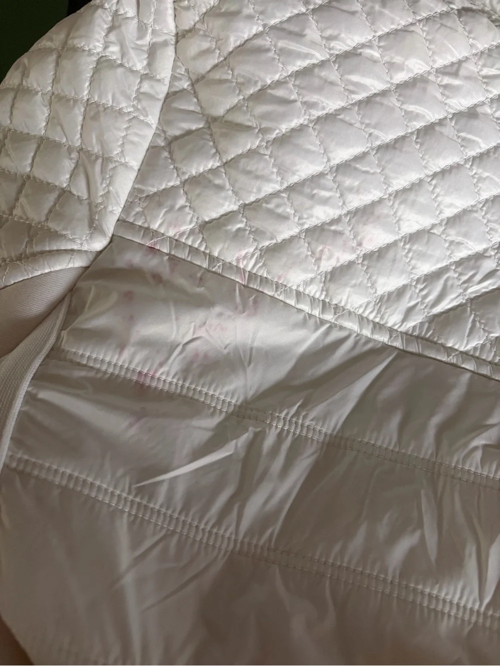 Michael Kors White Quilted Hooded Puffer Jacket with Gold Accents